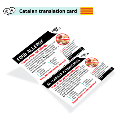 Catalan Tree Nut Allergy Card