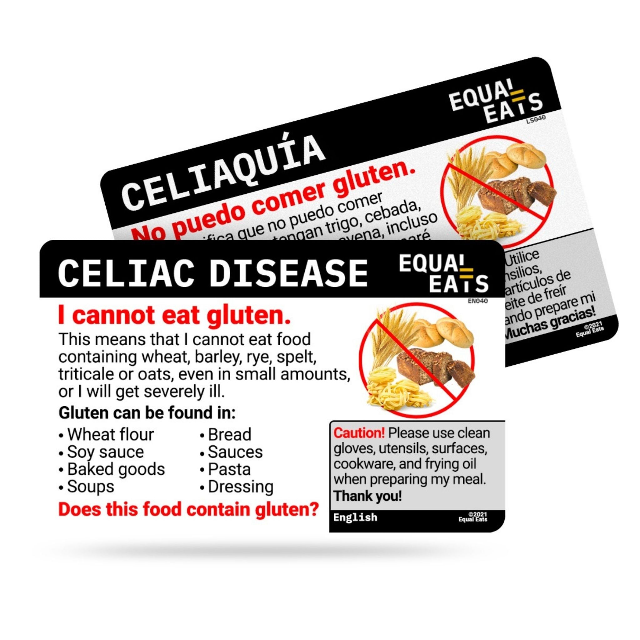 Gluten Free Dining Cards