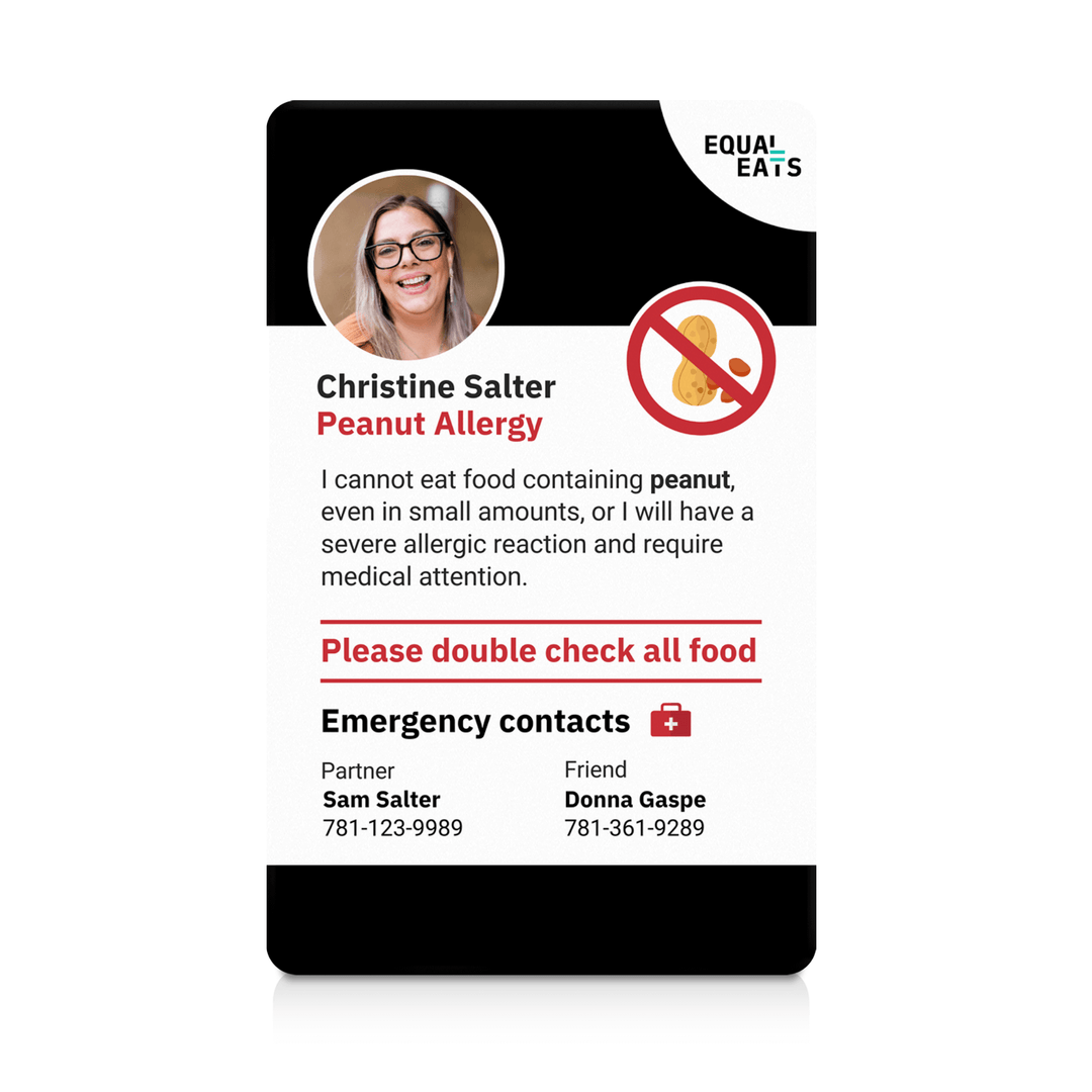 Classic Peanut Allergy ID Card (EqualEats)