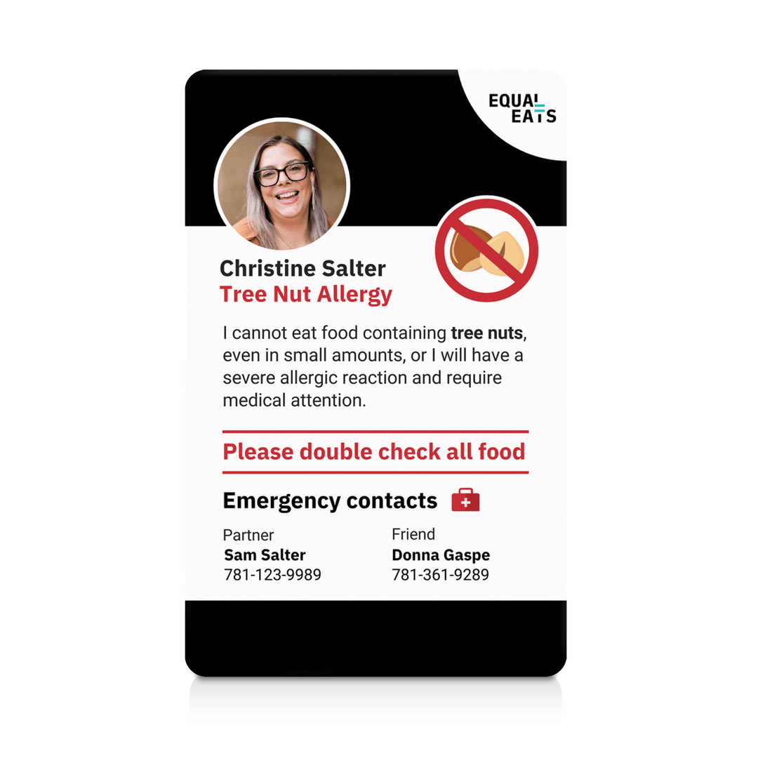 Classic Tree Nut Allergy Card (EqualEats)