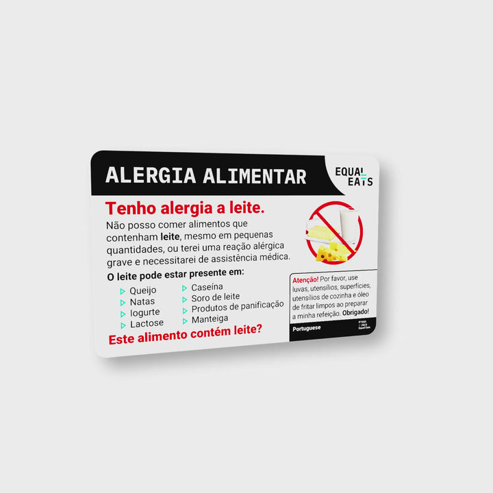 Milk Allergy Translation Card