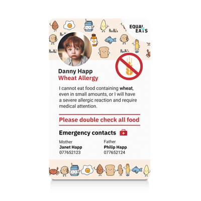 Allergy Pen Pals Wheat Allergy ID Card (EqualEats)