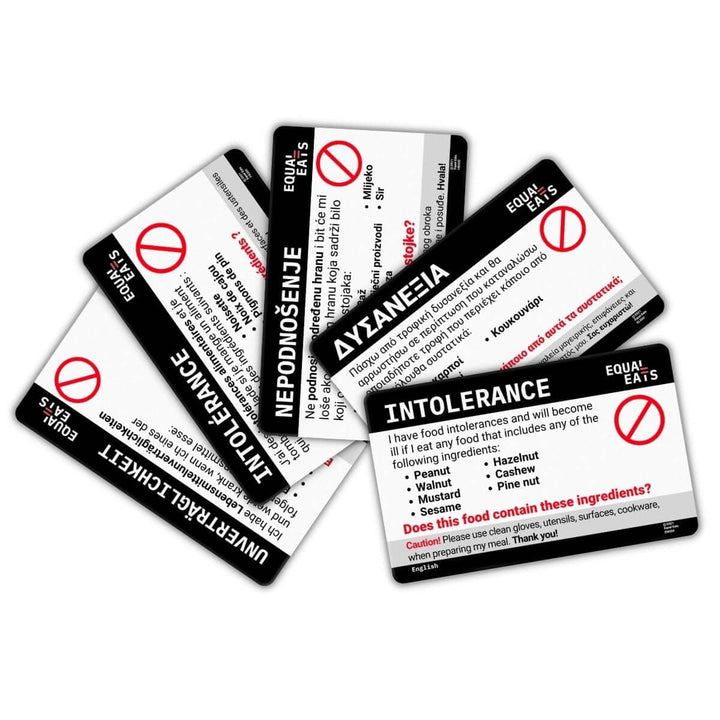 Five Pack of Allergy Translation Cards