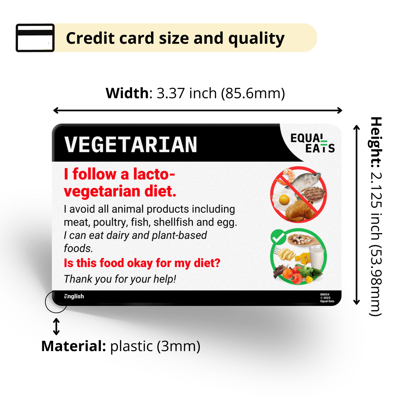 Slovenian Lacto Vegetarian Card
