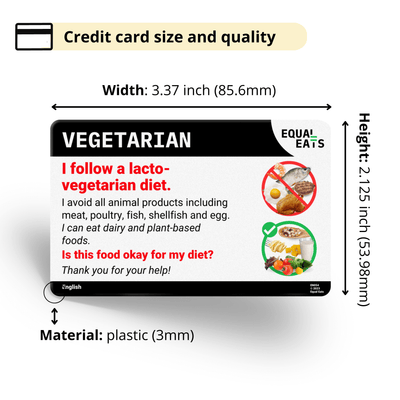 Hungarian Lacto Vegetarian Card