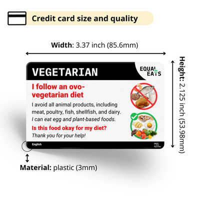 Hindi Ovo Vegetarian Card