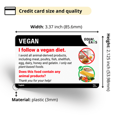 French Vegan Card
