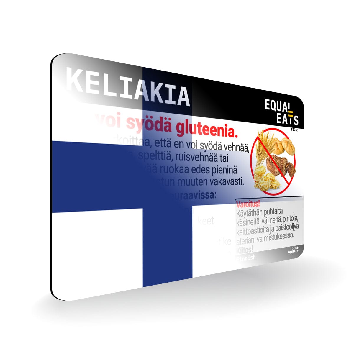 Finnish Celiac Disease Card - Gluten Free Travel in Finland