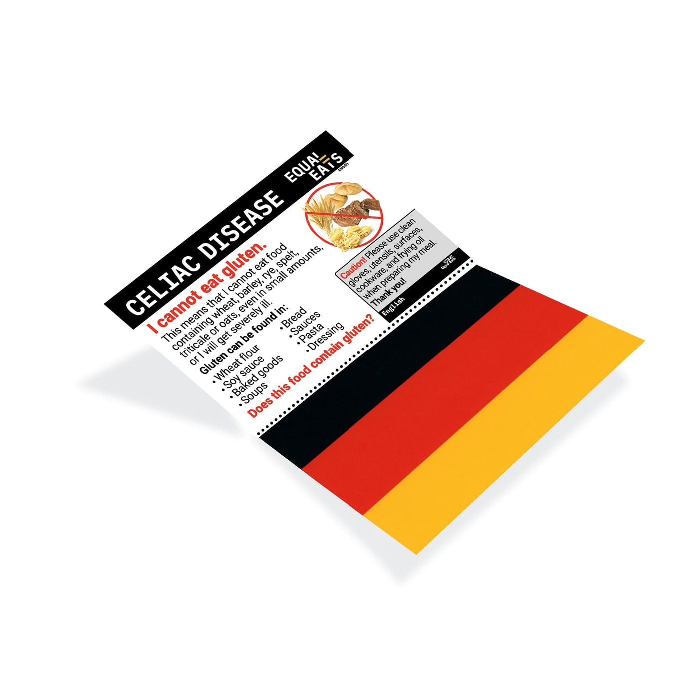 German Gluten Free Card