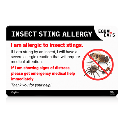Serbian Insect Sting Allergy Card