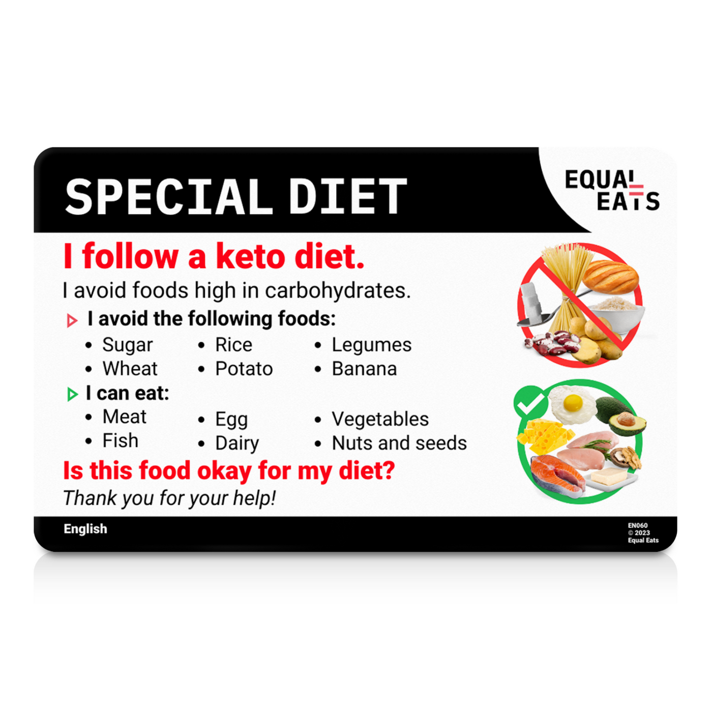 Korean Keto Diet Card