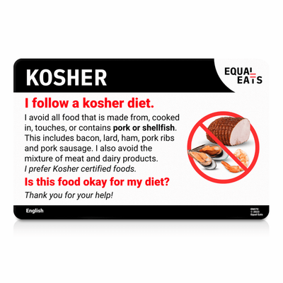 Korean Kosher Diet Card