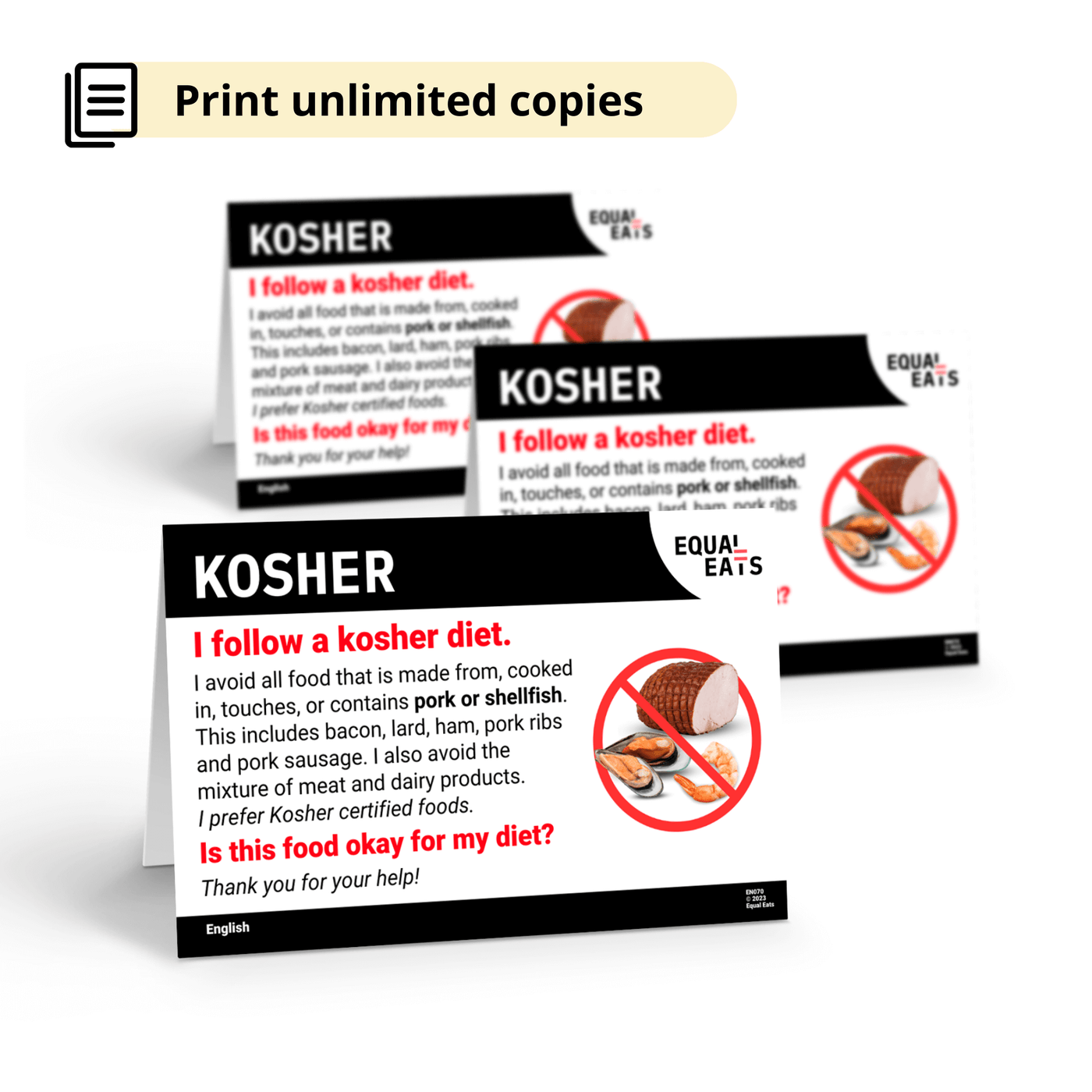 Free Kosher Card (Printable)