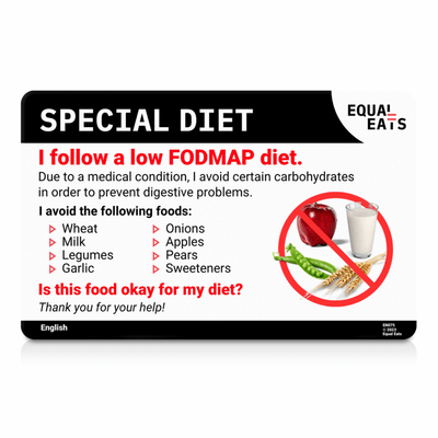 Arabic Low FODMAP Card