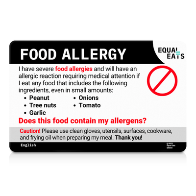 Multiple Food Allergy Card by Equal Eats