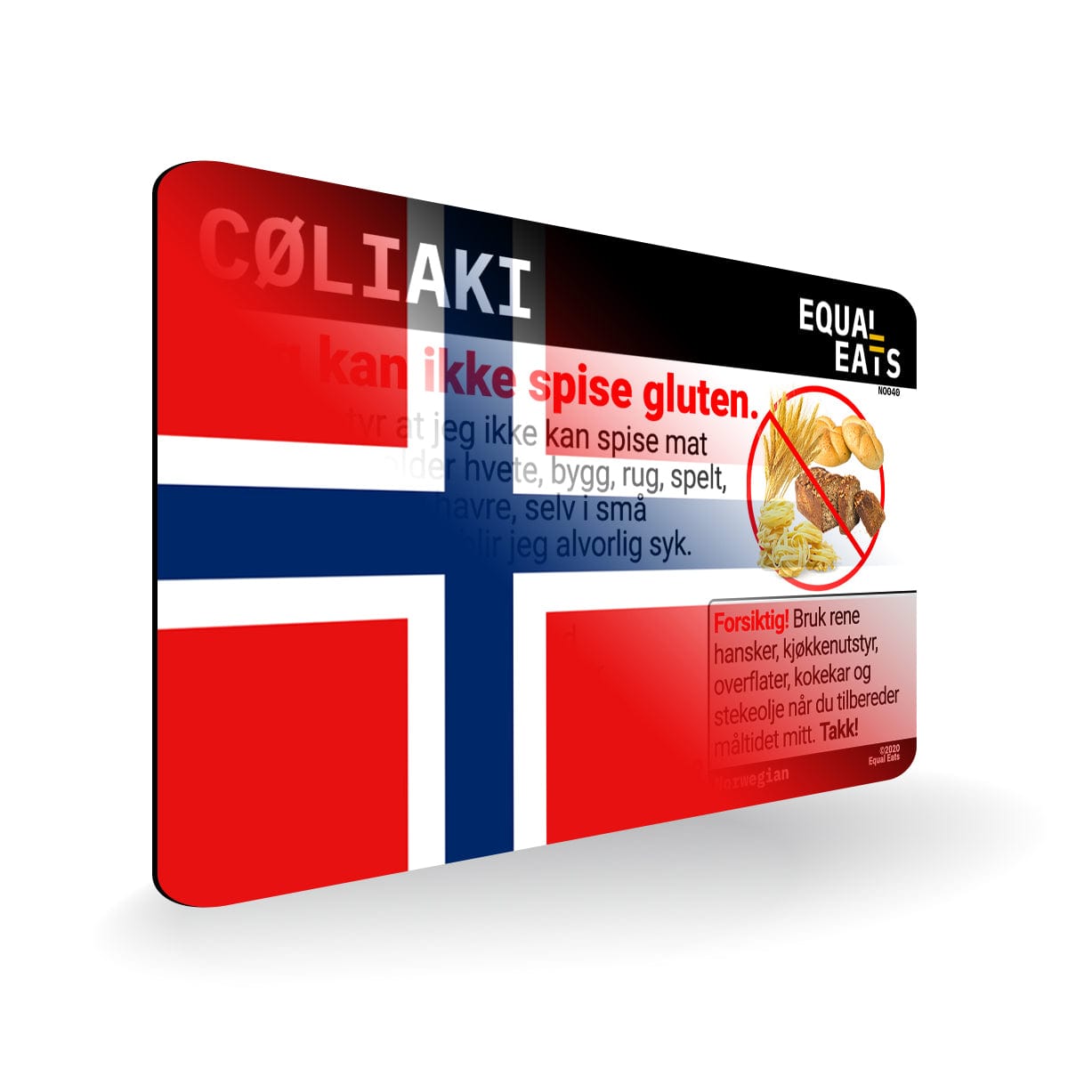 Norwegian Celiac Disease Card - Gluten Free Travel in Norway