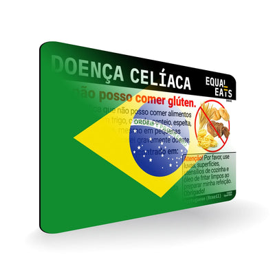 Portuguese Celiac Disease Card - Gluten Free Travel in Brazil