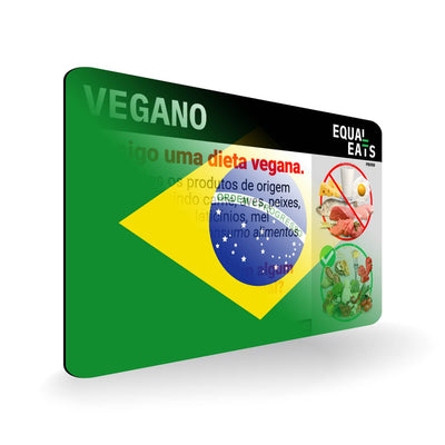 Vegan Diet in Portuguese. Vegan Card for Portugal