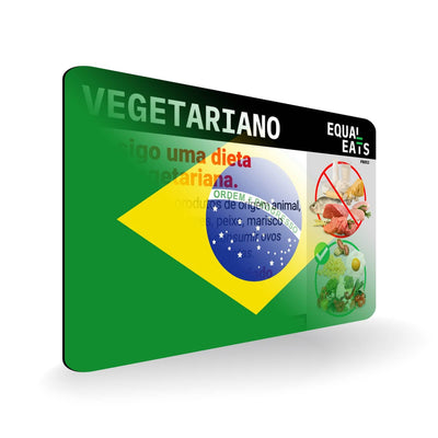 Ovo Vegetarian in Portuguese. Card for Vegetarian in Brazil