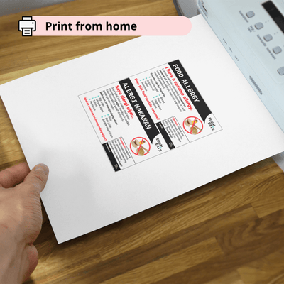 Printable Sesame Allergy Chef Card