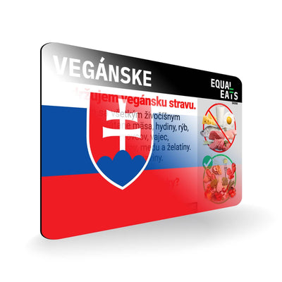 Vegan Diet in Slovak. Vegan Card for Slovakia