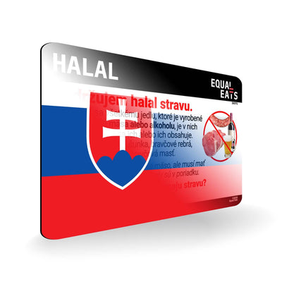 Halal Diet in Slovak. Halal Food Card for Slovakia