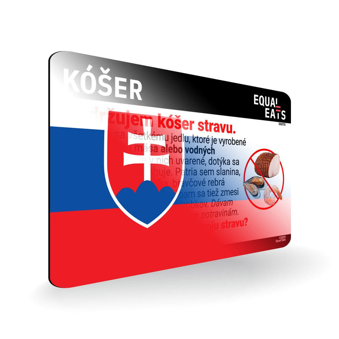 Kosher Diet in Slovak. Kosher Card for Slovakia