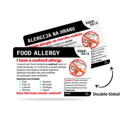 Simplified Chinese Seafood Allergy Card