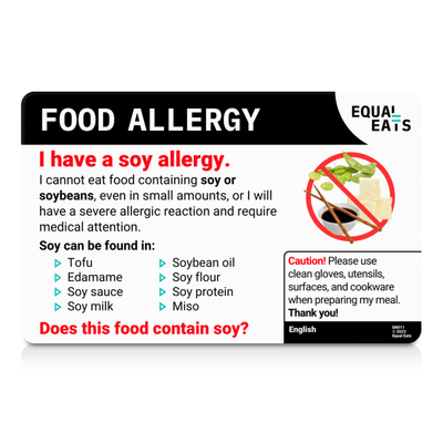 French Soy Allergy Card