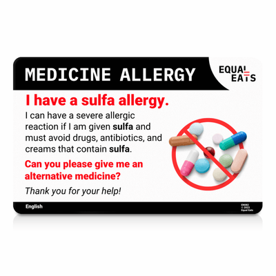 Slovak Sulfa Allergy Card